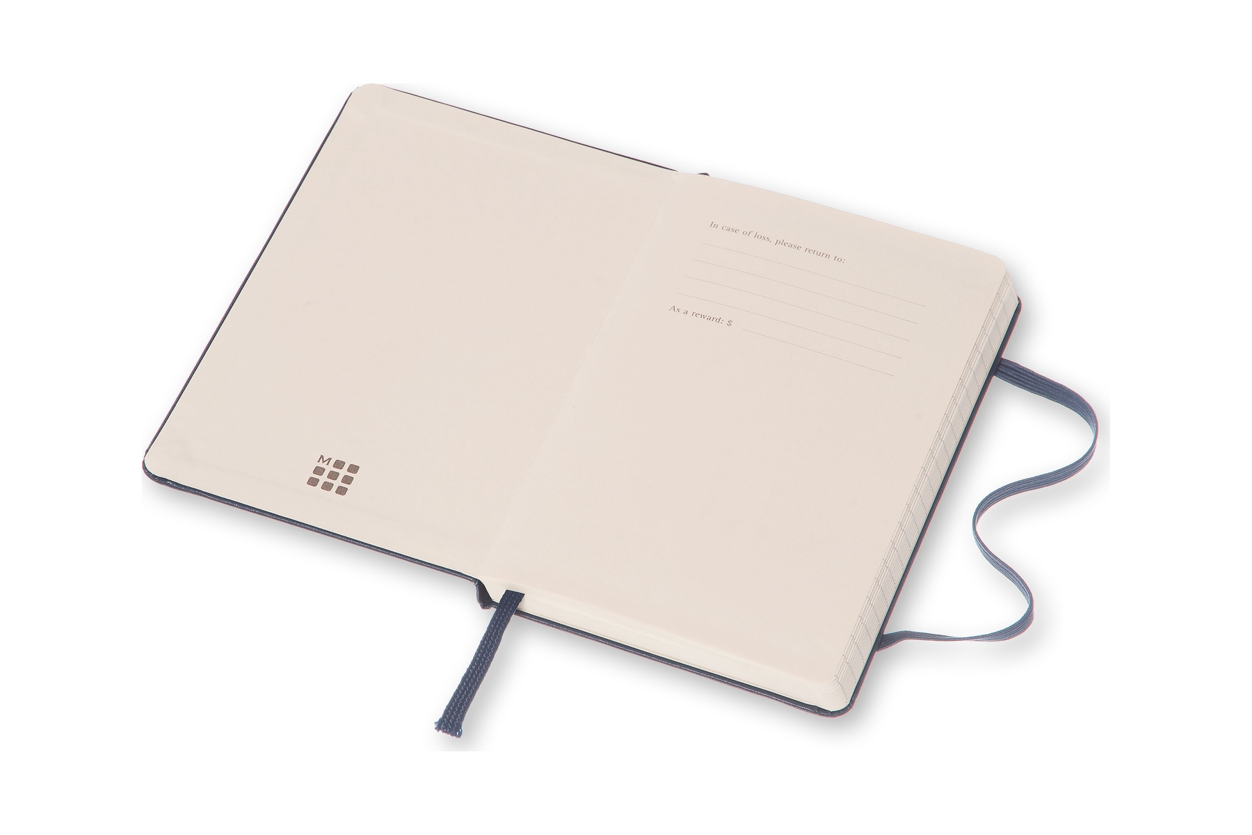 Zápisník Moleskine tvrdý linkovaný modrý S 