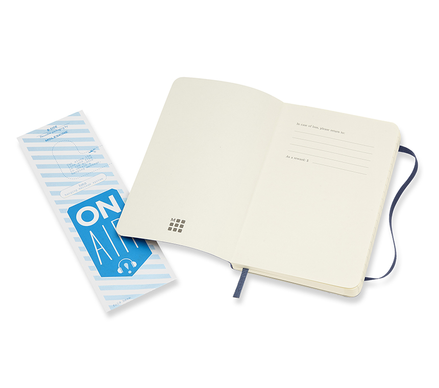 Zápisník Moleskine měkký linkovaný modrý L