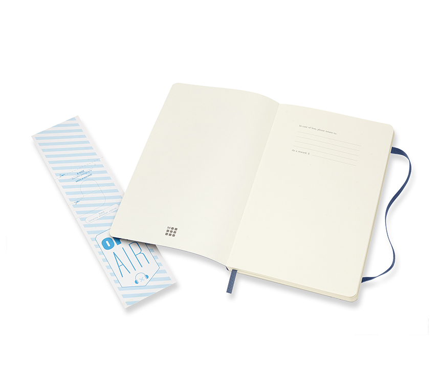 Zápisník Moleskine měkký čistý modrý L
