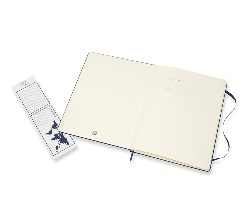 Zápisník Moleskine tvrdý linkovaný modrý XL