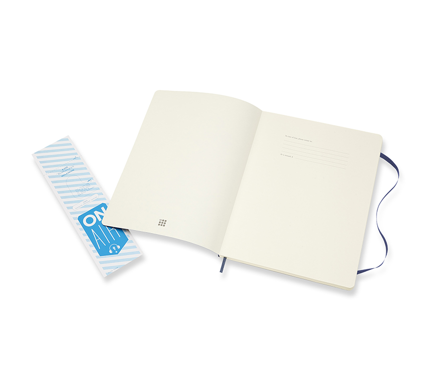 Zápisník Moleskine měkký čistý modrý XL