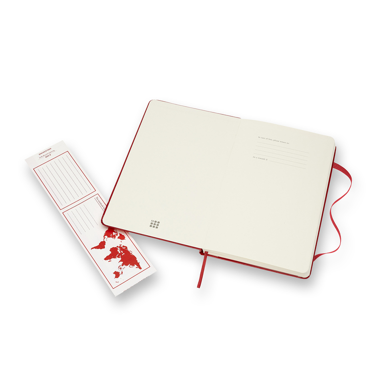Zápisník Moleskine tvrdý linkovaný červený L