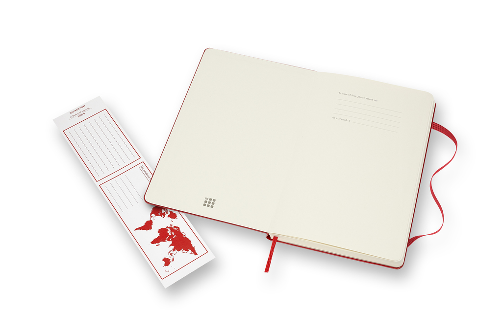Zápisník Moleskine tvrdý čistý červený L