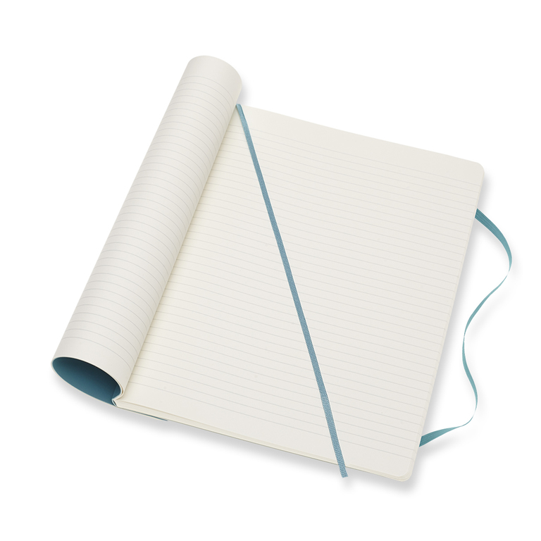 Zápisník Moleskine měkký linkovaný modrozelený XL