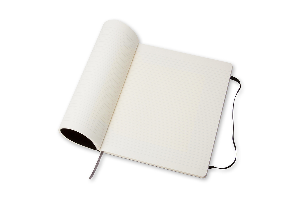 Zápisník Moleskine měkký linkovaný černý XL