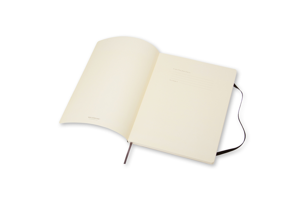 Zápisník Moleskine měkký čistý černý XL