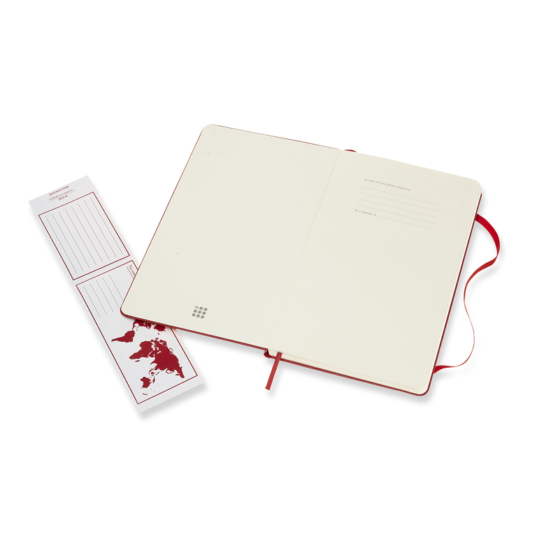 Zápisník Moleskine tvrdý tečkovaný červený L