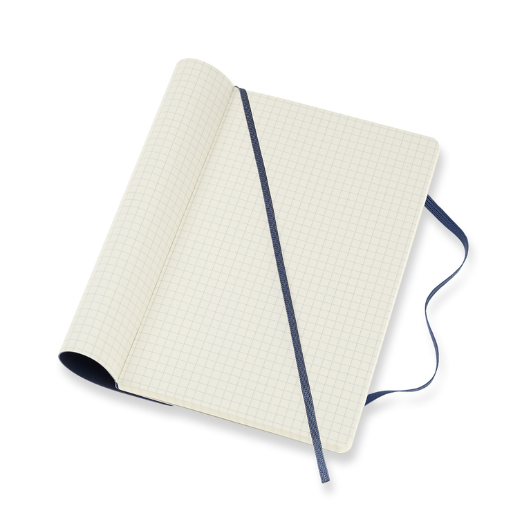 Zápisník Moleskine měkký čtverečkovaný modrý L