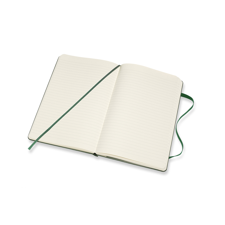 Zápisník Moleskine tvrdý linkovaný zelený L