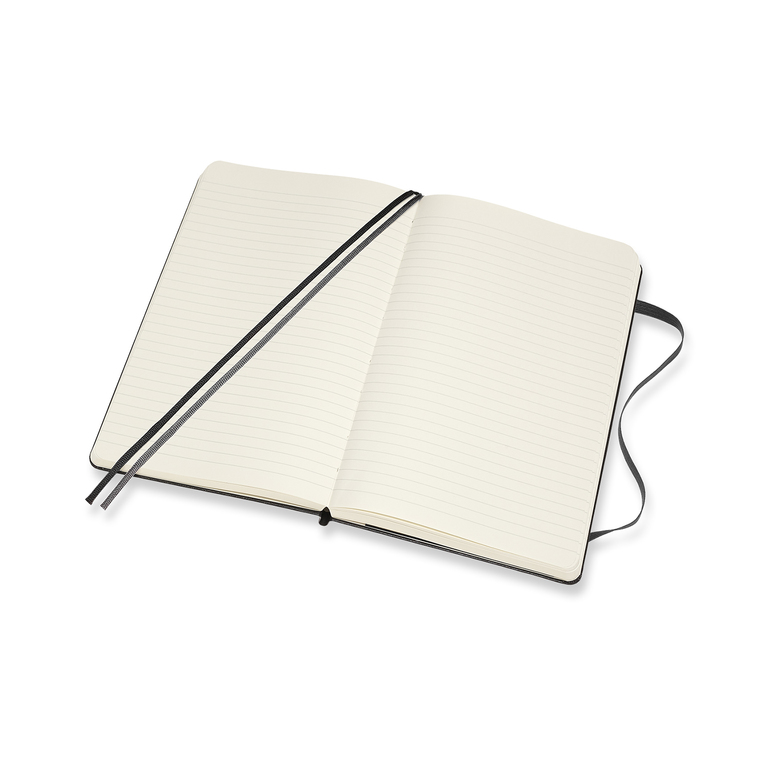 Zápisník Moleskine Expanded tvrdý linkovaný černý L