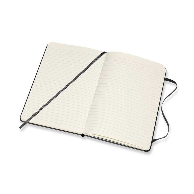 Zápisník Moleskine tvrdý linkovaný černý M