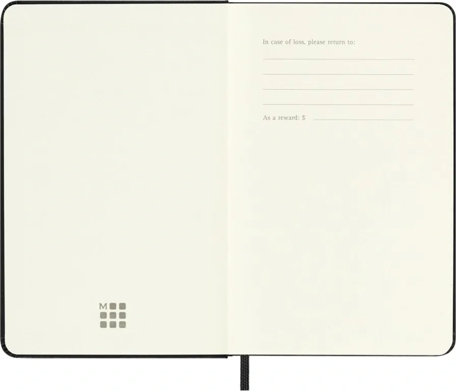 Zápisník Moleskine tvrdý linkovaný černý S