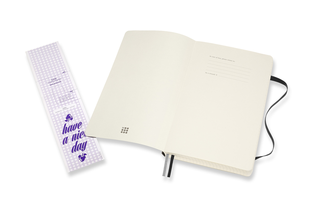 Zápisník Moleskine Expanded měkký čtverečkovaný černý L