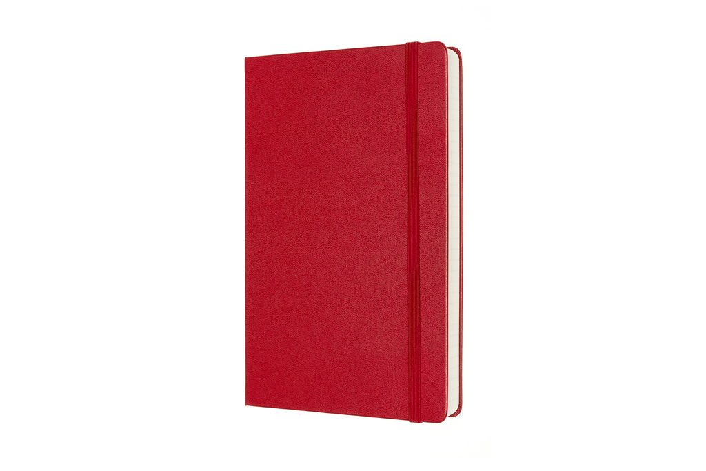Zápisník Moleskine Expanded tvrdý linkovaný červený L
