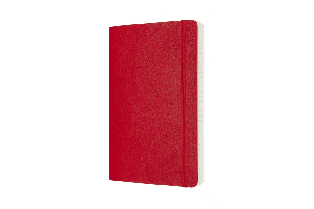 Zápisník Moleskine Expanded měkký linkovaný červený L
