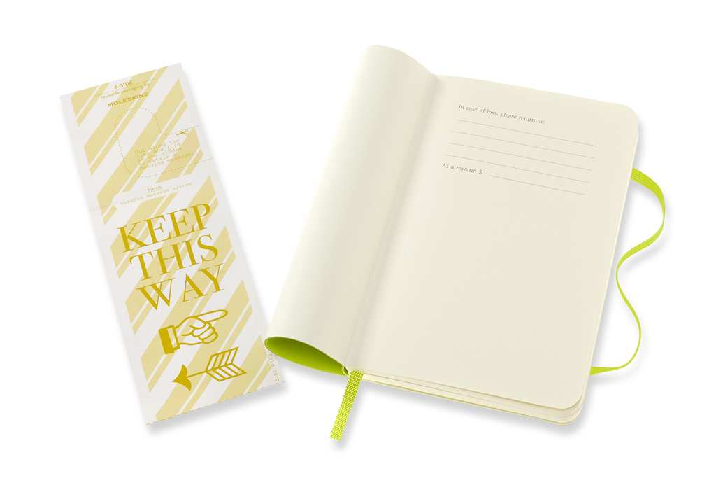 Zápisník Moleskine měkký čistý žlutozelený S