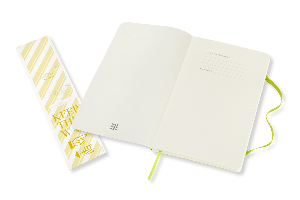 Zápisník Moleskine měkký linkovaný žlutozelený L
