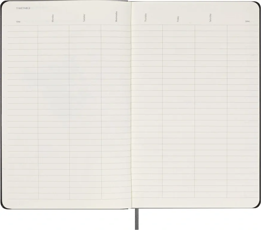 Plánovací zápisník Moleskine nedatovaný tvrdý černý L