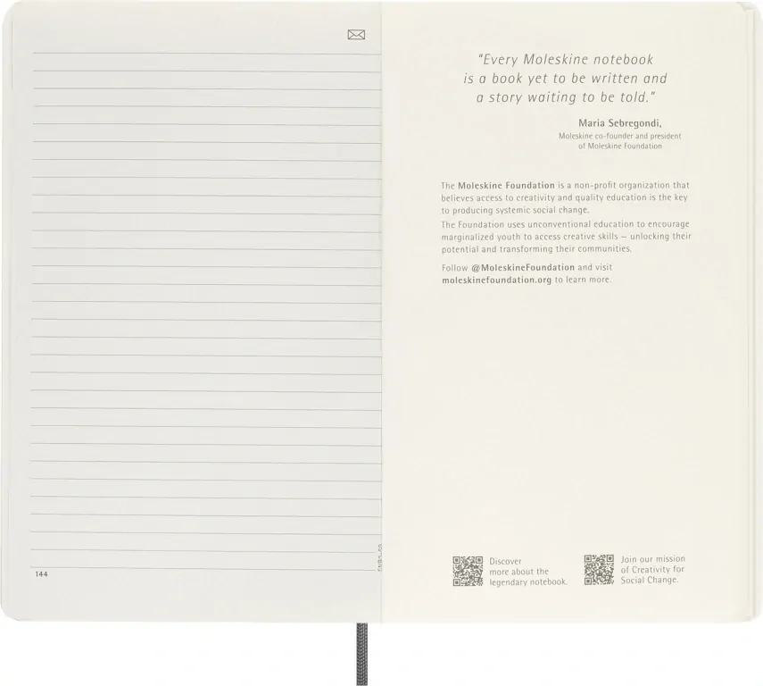 Smart zápisník Moleskine měkký linkovaný černý L