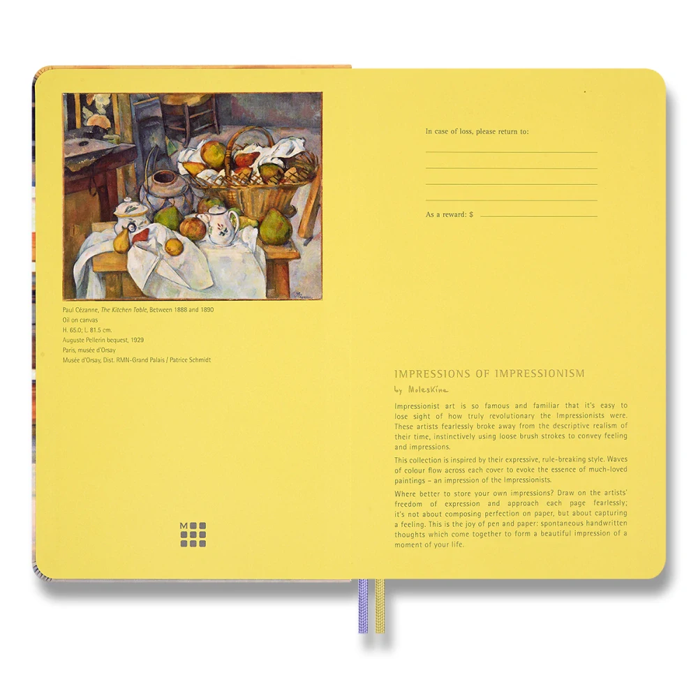 Impressionism plánovací zápisník Moleskine nedatovaný tvrdý L