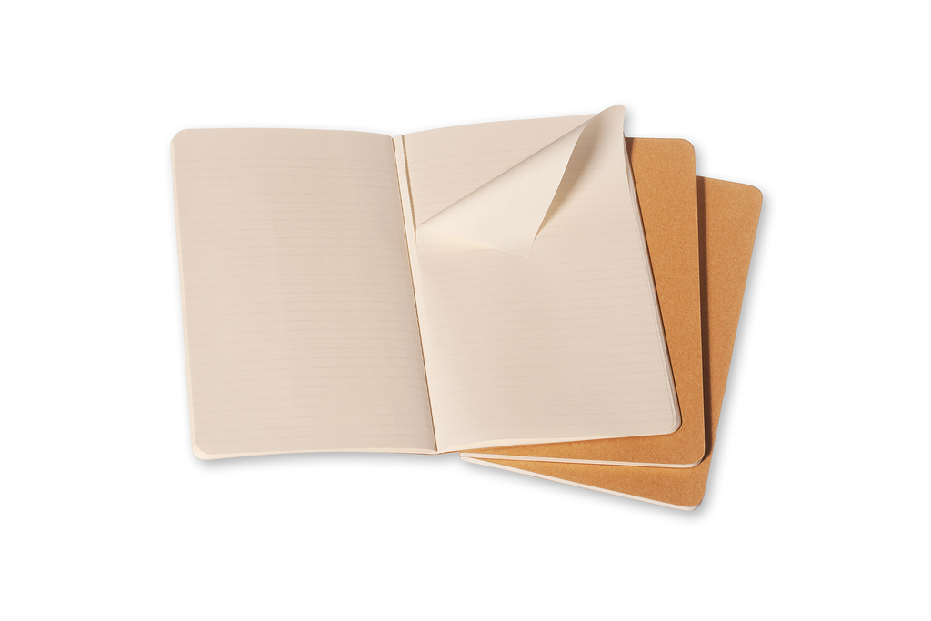 Sešity Moleskine Cahier 3 ks linkované karton L