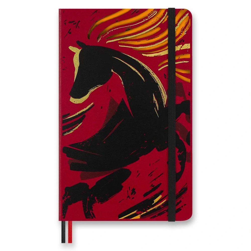 Zápisník Moleskine Horse Wood linkovaný L v dárkové krabici