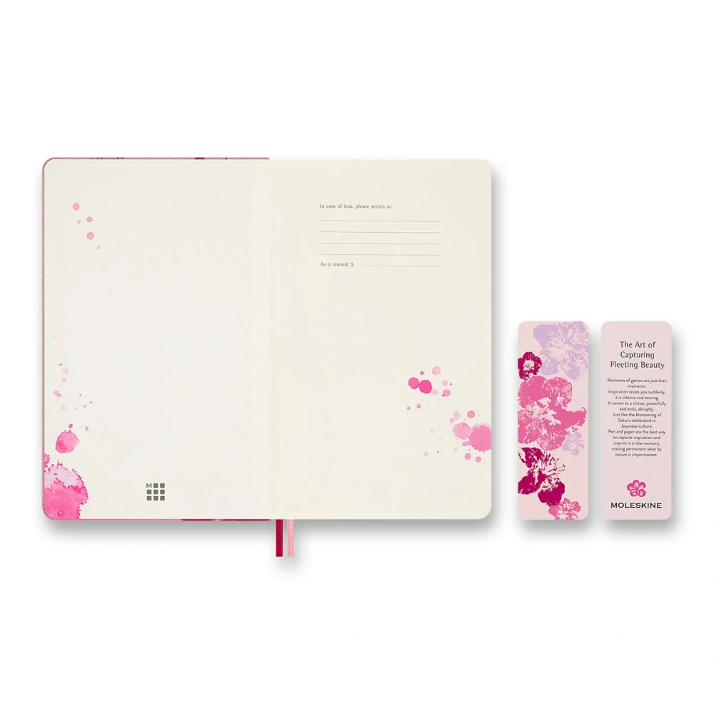 Sakura zápisník Moleskine tvrdý linkovaný L v dárkové krabici