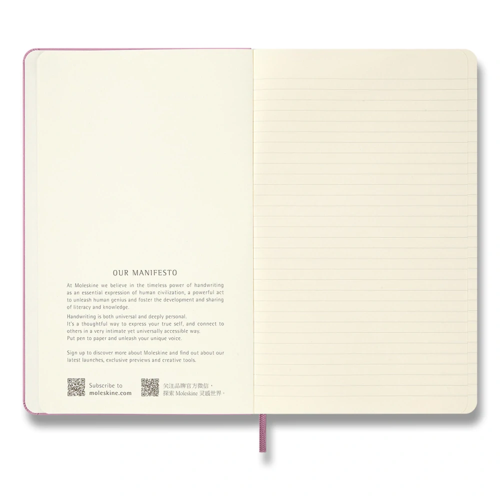 Zápisník Moleskine CP tvrdý linkovaný růžový L