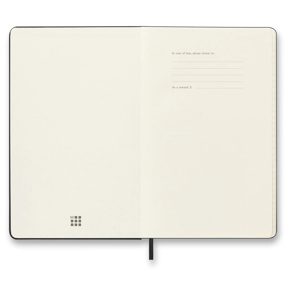 18měsíční diář denní Moleskine 2026-2027 tvrdý černý L