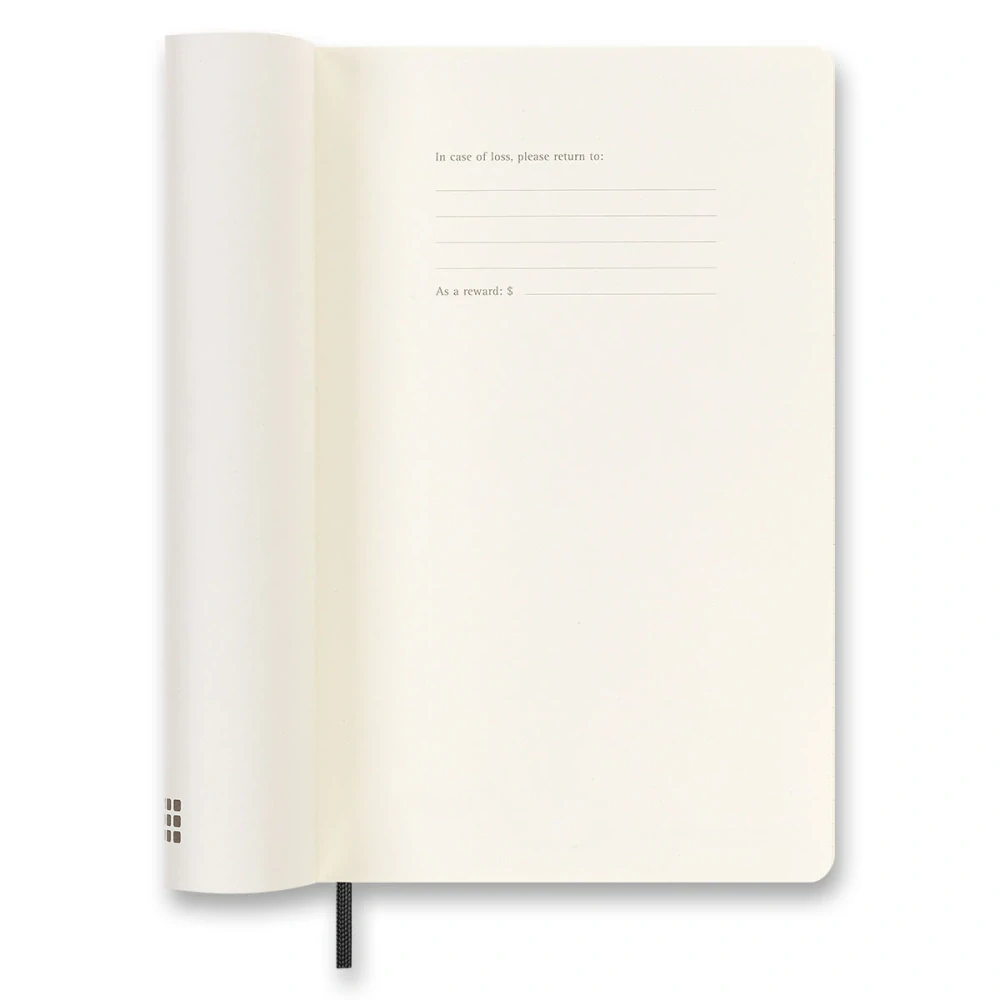18měsíční diář denní Moleskine 2026-2027 měkký černý L