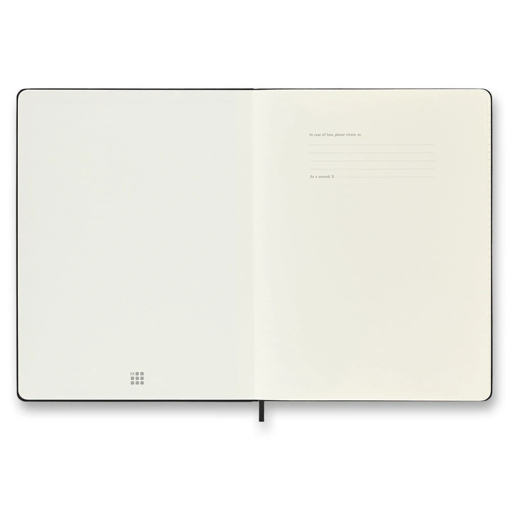 18měsíční týdenní diář Moleskine 2026-2027 měkký černý XL 