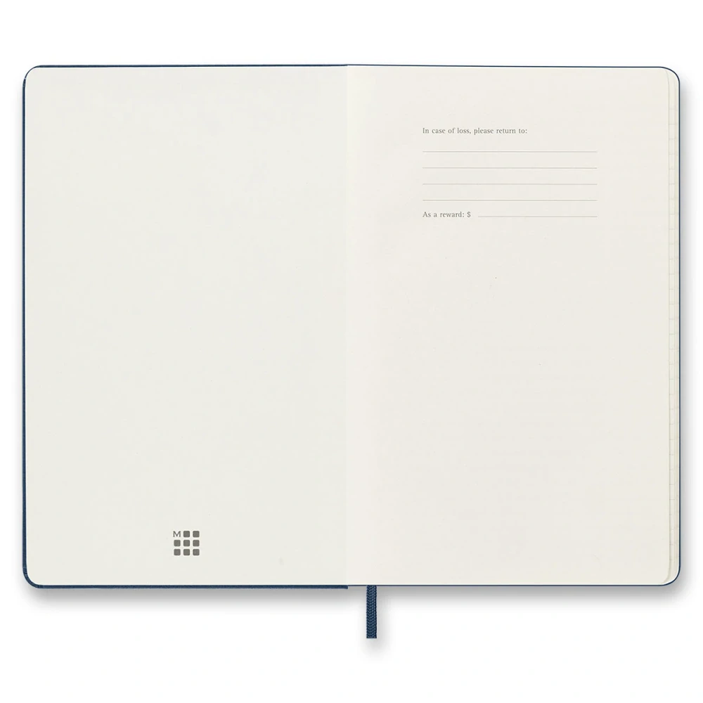 18měsíční týdenní diář Moleskine 2026-2027 tvrdý modrý L