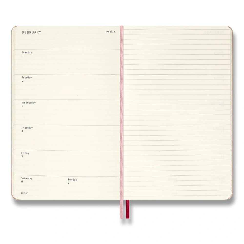 18měsíční týdenní diář Moleskine 2026-2027 Sakura L