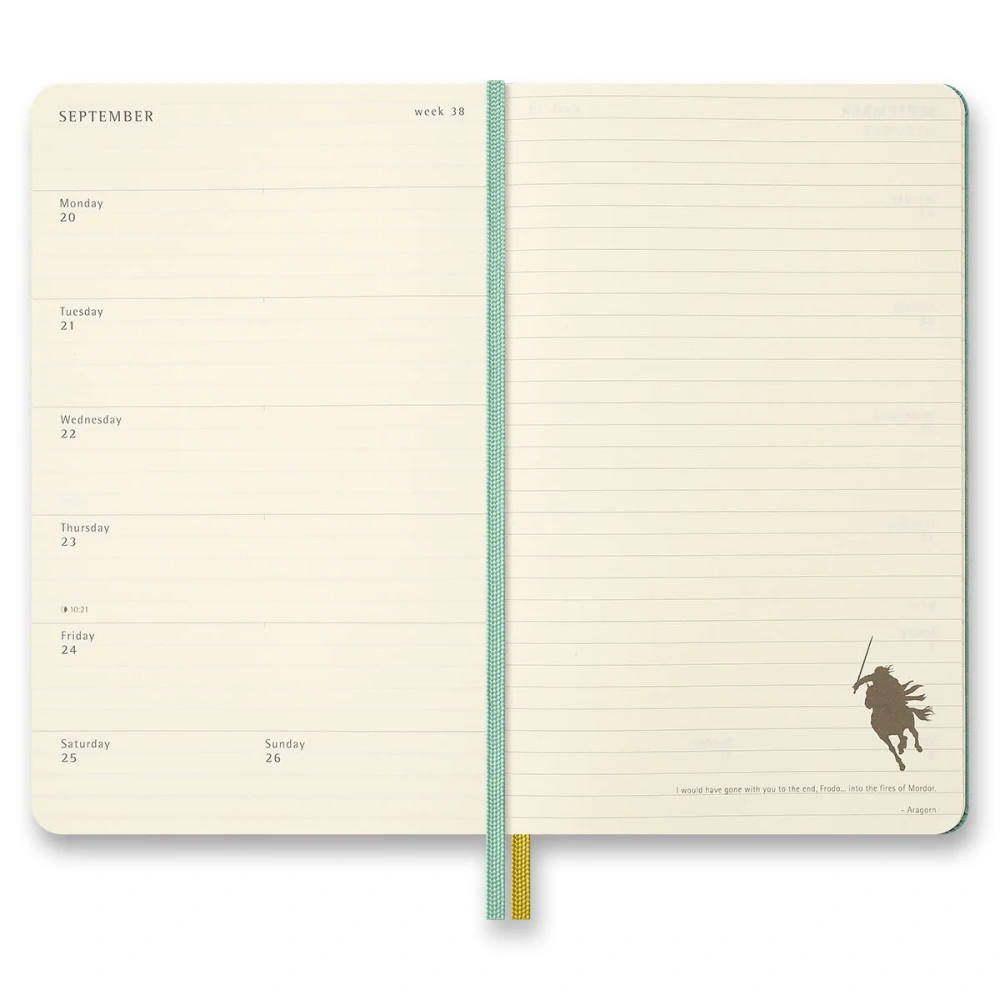 18měsíční týdenní diář Moleskine 2026-2027 The Lord of the Rings L