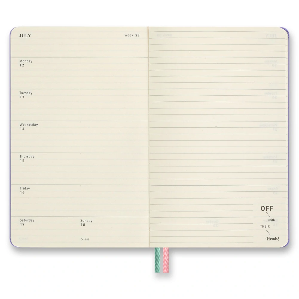 18měsíční týdenní diář Moleskine 2026-2027 Alice in Wonderland L