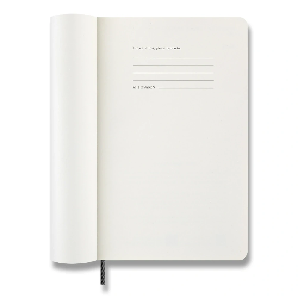 Precious & Ethical Vegea plánovácí zápisník Moleskine 2027 měkký černý L v dárkové krabici