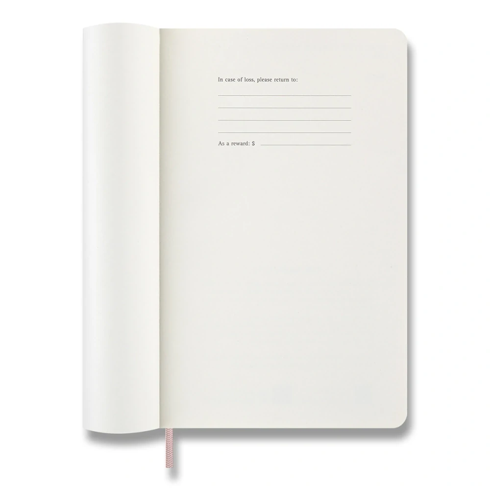 Precious & Ethical Vegea plánovácí zápisník Moleskine 2027 měkký růžový L v dárkové krabici