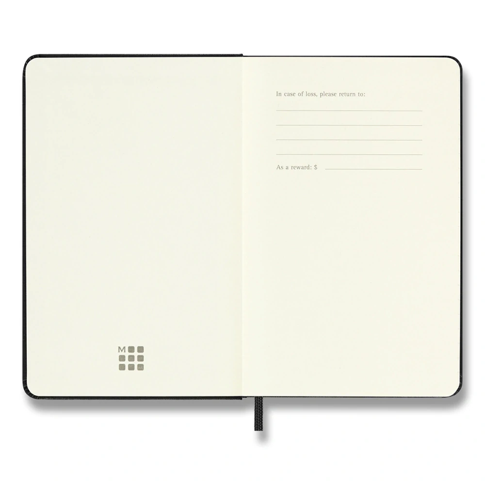 Diář Moleskine 2027 denní tvrdý černý S