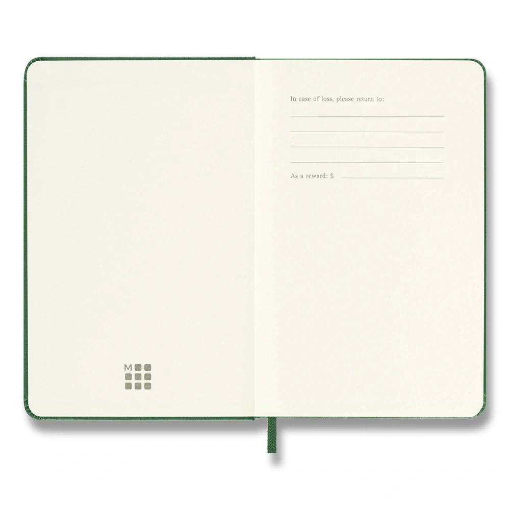 Diář Moleskine 2027 denní tvrdý zelený S