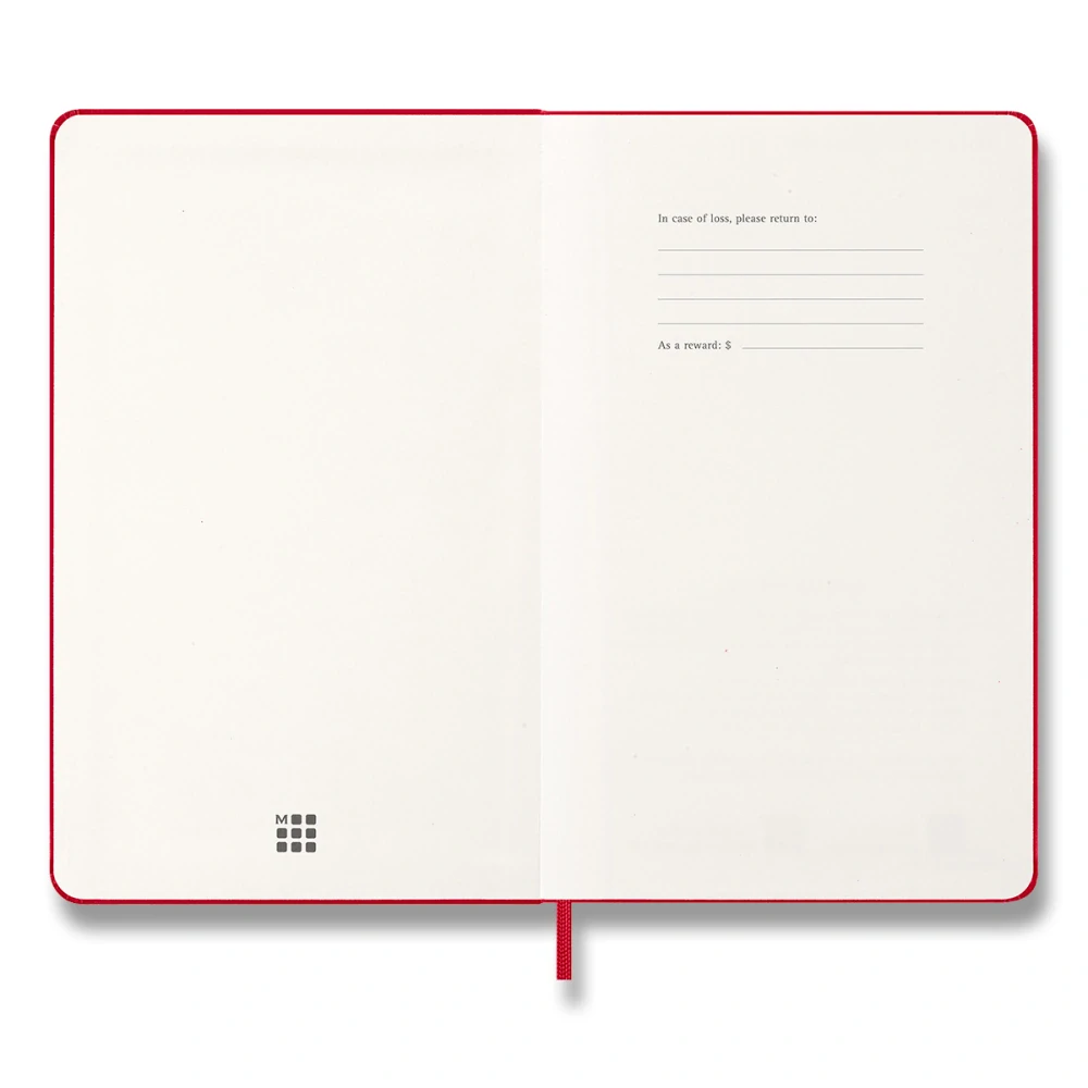 Diář Moleskine 2027 denní tvrdý červený L