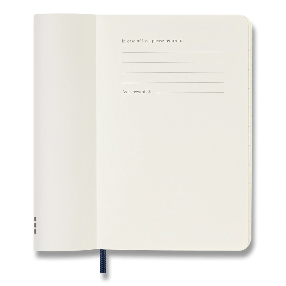 Diář Moleskine 2027 denní měkký modrý S
