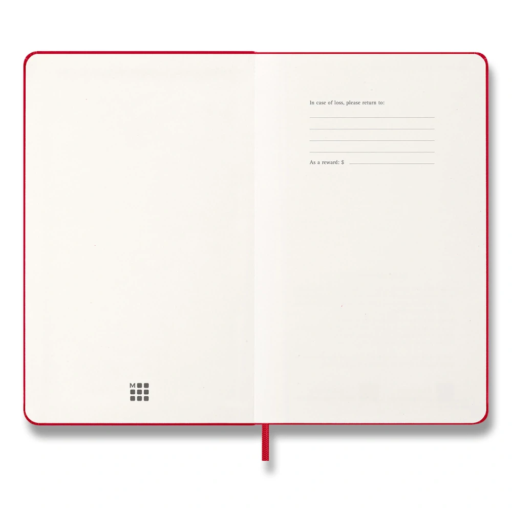 Plánovací zápisník Moleskine 2027 tvrdý červený L