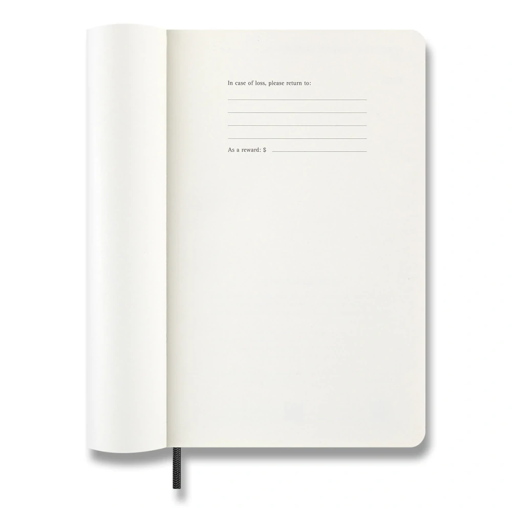 Měsíční diář Moleskine 2027 měkký černý L