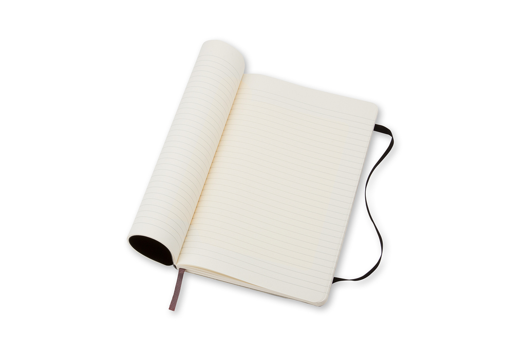 Zápisník Moleskine měkký linkovaný černý S