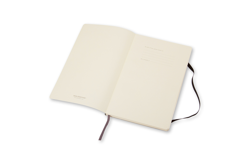 Zápisník Moleskine měkký čistý černý S