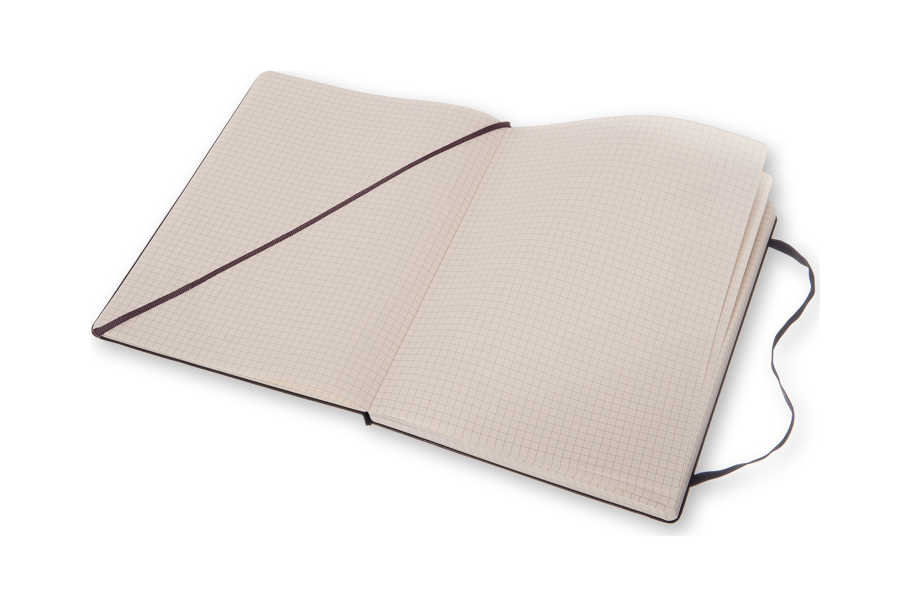 Zápisník Moleskine tvrdý čtverečkovaný černý XL