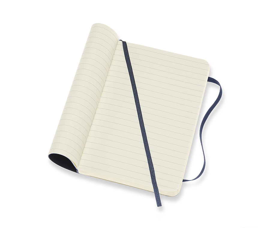 Zápisník Moleskine měkký linkovaný modrý L