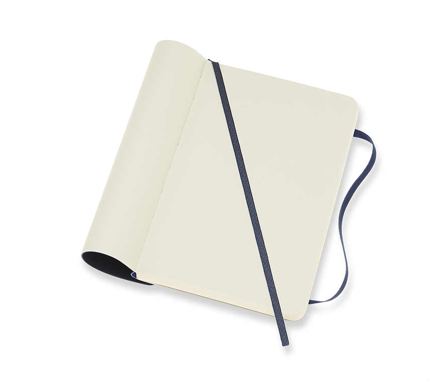Zápisník Moleskine měkký čistý modrý S
