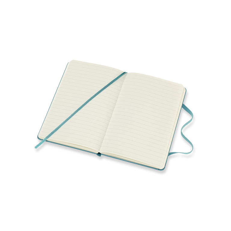 Zápisník Moleskine tvrdý linkovaný modrozelený S 