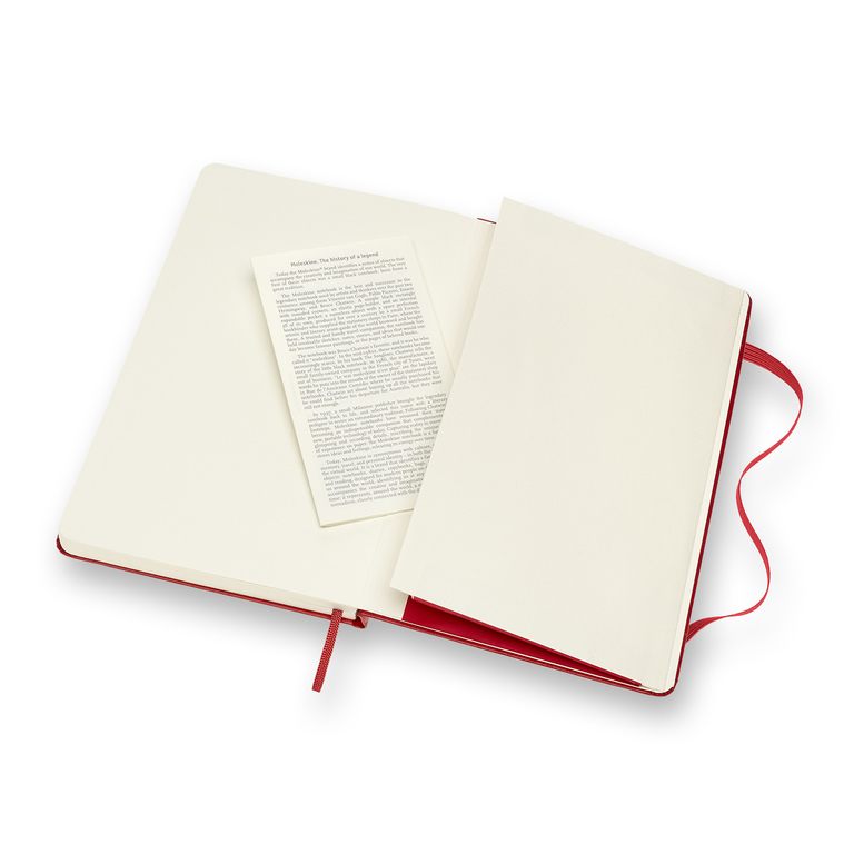 Zápisník Moleskine tvrdý linkovaný červený L